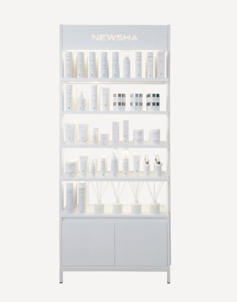 NEWSHA Produktregal «Premium» (beleuchtet) weiß